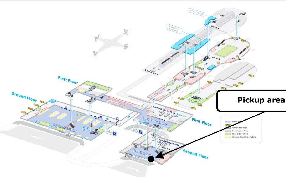 Bucharest airport terminal map
