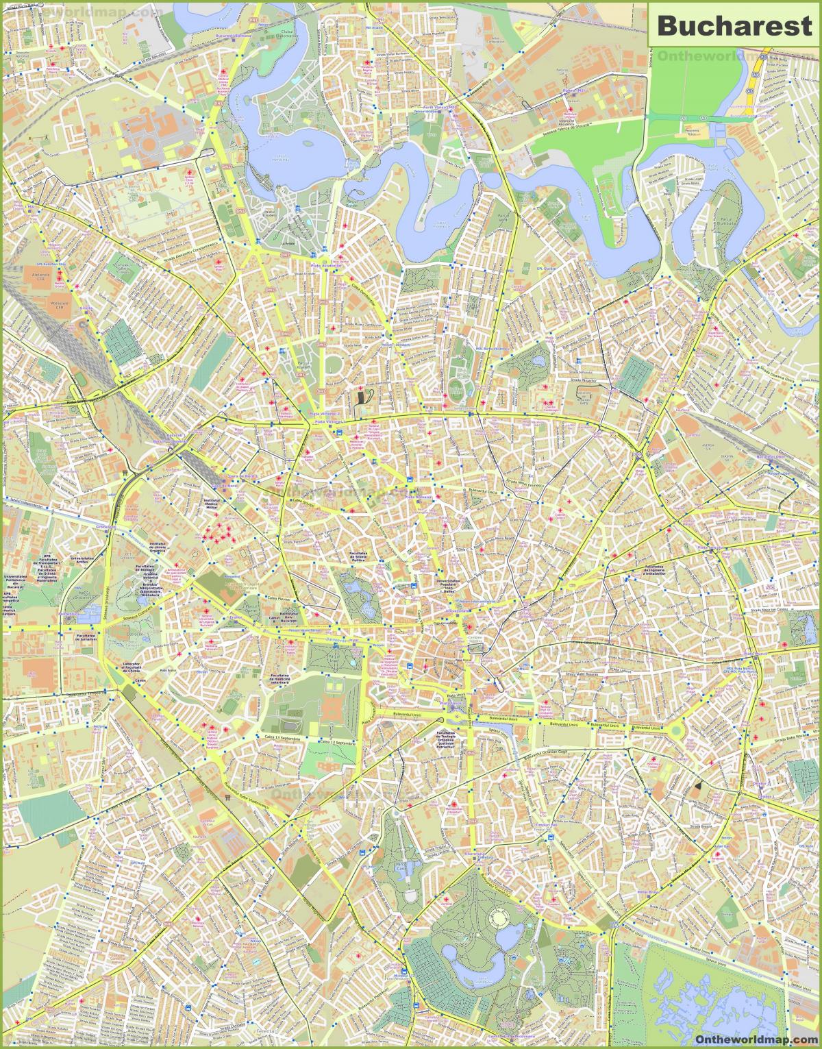 Bucharest streets map