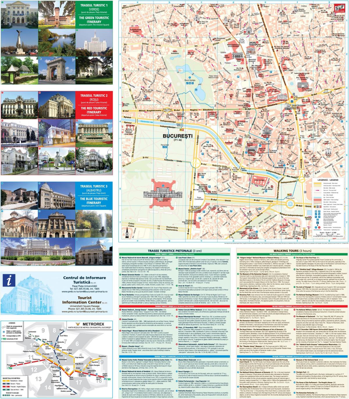 Bucharest walking tours map